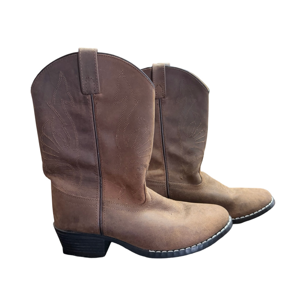 Masterson Boot Co. Western Boots Brown Leather RB2000Y Size 5.5 Kids